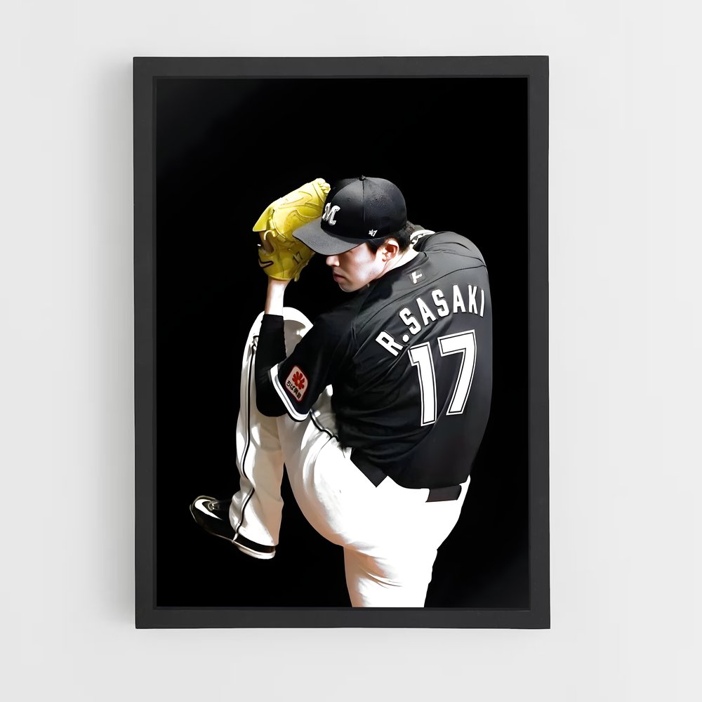 Poster Roki le Lanceur – affiche Baseball (vue 2)